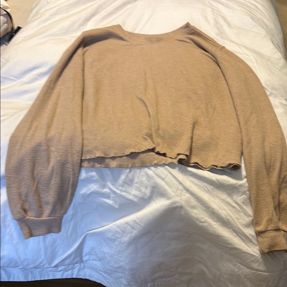 BB Dakota Women's Beige Crew Neck Sweater